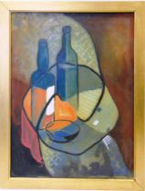 ERNEST NEUSCHUL (CZECH, 1895-1968) Still life with wine bottles, undated, oil on canvas, signed '