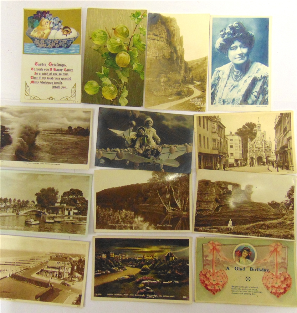 POSTCARDS - ASSORTED Approximately 115 cards, topographical, greetings, theatrical and other, ( - Bild 2 aus 3