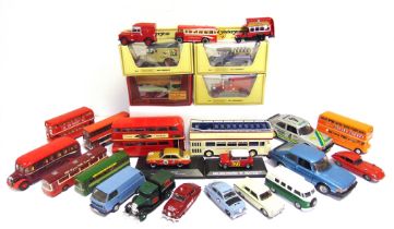 TWENTY-SIX ASSORTED DIECAST MODEL VEHICLES including four Code 3 Matchbox Models of Yesteryear,