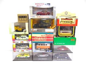 FIFTEEN ASSORTED DIECAST MODEL VEHICLES including an unmade white metal kit Dannini Modelli No.