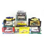 TEN MAINLY 1/43 SCALE DIECAST MODEL VEHICLES seven of them mint or near mint and boxed, the others