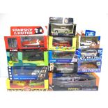 TWELVE ASSORTED TELEVISION & FILM-RELATED DIECAST MODEL VEHICLES by Corgi (9), and others,