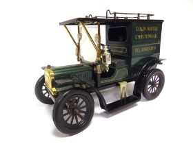 A 'LIMITED EDITION' METAL MODEL DELIVERY VAN 'COLIN WHITBY / CHELTENHAM' dark green with a black