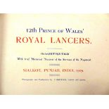[MILITARY] 12th Prince of Wales' Royal Lancers, Illustrated with brief Historical Account of the