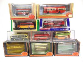 TEN 1/76 SCALE DIECAST MODEL BUSES by Exclusive First Editions (5), Corgi Original Omnibus
