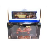 TWO 1/18 SCALE DIECAST MODEL VEHICLES comprising a Road Signature 1914 Ford Model T Fire Engine, and