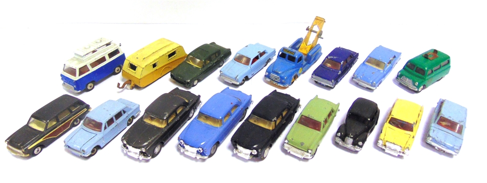 SEVENTEEN ASSORTED DIECAST MODEL VEHICLES circa 1950s-60s, by Tri-ang Spot-On (6), Dinky (7),