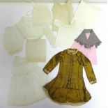 ASSORTED DOLLS' CLOTHES including dresses, gowns and undergarments.