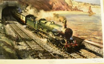 RAILWAYANA - TERENCE CUNEO, C.V.O., O.B.E., R.G.I., F.G.R.A. (BRITISH, 1907-1996) 'Castle on the