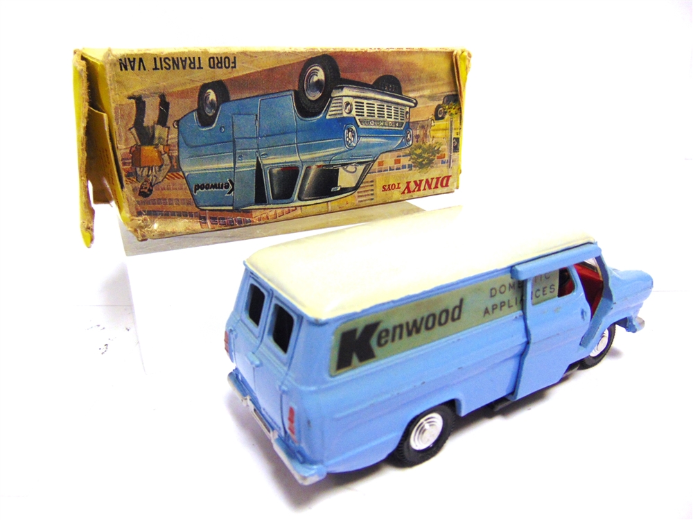 A DINKY NO.407, FORD TRANSIT VAN 'KENWOOD' pale blue with a white roof, very good condition, - Image 2 of 2