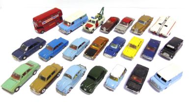 TWENTY-TWO DINKY DIECAST MODEL VEHICLES circa 1950s-70s, variable condition, all playworn and