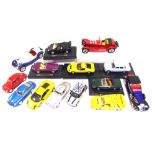 FOURTEEN ASSORTED DIECAST MODEL CARS mainly 1/24 and 1/18 scale, by Bburago and others, variable