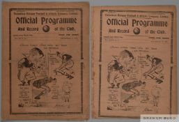 Two copies of Tottenham Hotspur v. Arsenal match programmes, 16th September 1933