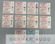Collection of Ten 1966 World Cup ticket stubs