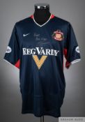 Gary Breen blue and red No.5 Sunderland short-sleeved shirt, 2003-03