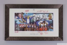 Team GB Scottish Olympic Gold signed photographic montage,