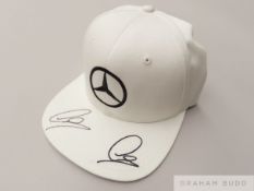Lewis Hamilton signed Mercedes cap,