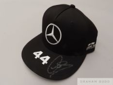 Lewis Hamilton signed Mercedes-Benz cap,