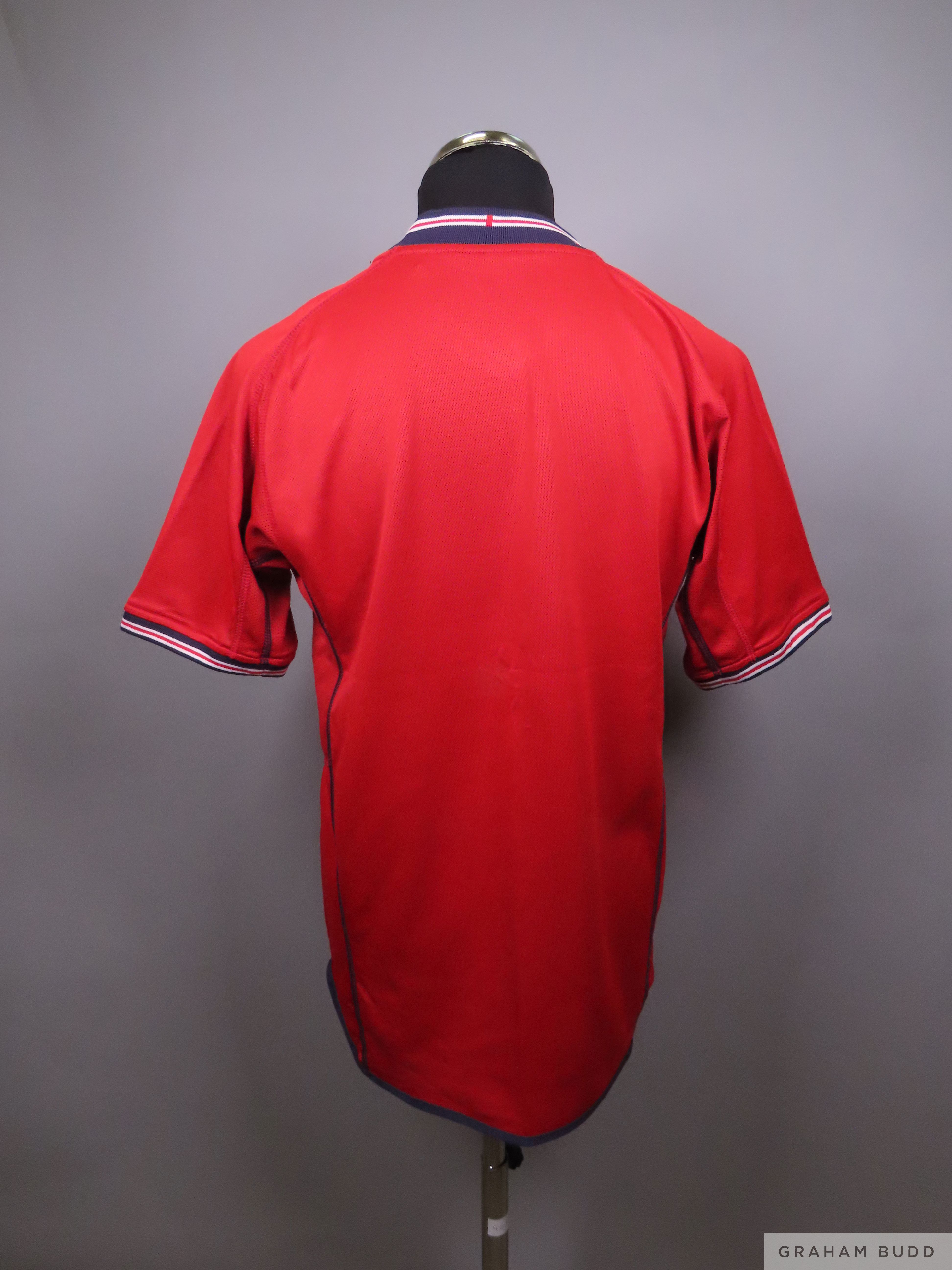 Stuart Pearce signed red England replica shirt, - Image 2 of 3