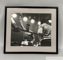 Muhammad Ali signed b&w celebration photographic print,