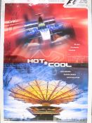 Four F1 Grand Prix signed advertising posters,