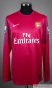 Lucasz Fabianski Pink Arsenal no.21 away shirt season 2012-13