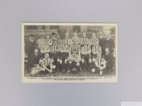 1905-06 Leeds City black and white autographed postcard