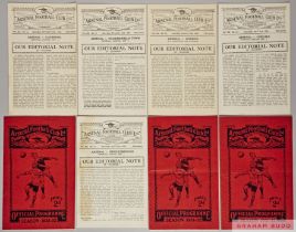 Eight Arsenal home match programmes, 1931-32