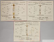 Three Arsenal home match programmes, 1925-26
