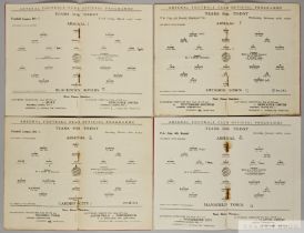 Four Arsenal home match programmes, 1927-28