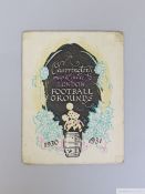 Charringtons Brewery promotional map & guide to London Football Clubs 1930-31,