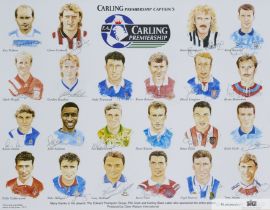 Carling Premiership Captains, a limited edition print, No. 60 of 250