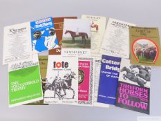 A collection of 1970s racecards,