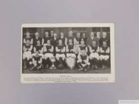 1905-06 Aston Villa autographed team line-up postcard