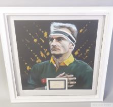 Portrait of South African Rugby Legend Francois Pienaar