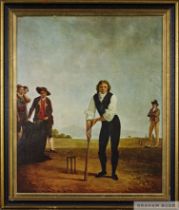 Mr Hope of Amsterdam playing cricket
