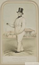 William Lillywhite at Lord's ground on July 25th 1853 in Grand Match for his Benefit