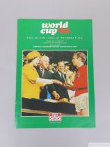 World Cup 1966 signed menu, held at Wembley Stadium on 21st October 1991,