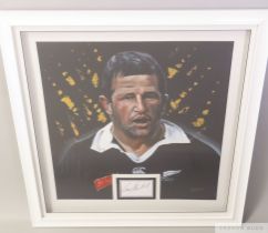 Portrait of New Zealand Rugby legend Sean Fitzpatrick