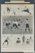 An original colour newspaper cutting relating to the 1902 FA Cup Final between Sheffield United and