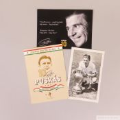 An autographed Puskas black and white photograph with European Cup