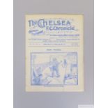 Chelsea v. Peterborough City and Glossop match programme, 4th and 6th March 1911