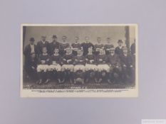 1905-06 Stoke City autographed team line-up postcard