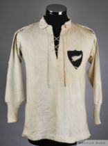 Rare white No.13 All Blacks match worn long-sleeved shirt