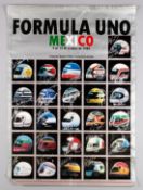 Formula Uno Mexico signed poster, 9th to 12th October 1986,