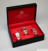 An original cased set of limited edition of Manchester United Treble Champions Watch Set