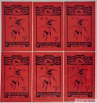 Six Arsenal home match programmes, 1936-37