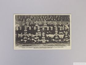 1905-06 Blackpool autographed team line-up postcard