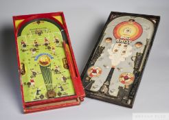 Two vintage football bagatelle games