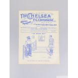 Chelsea v. Swindon Town and QPR match programme, 1909